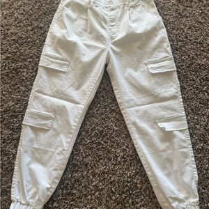 VIP White Cargo Joggers